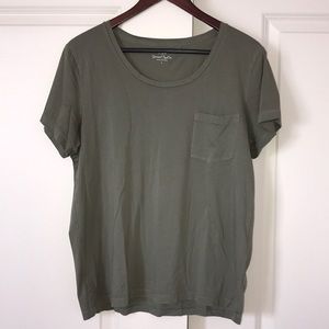 Olive Green Short Sleeve Pocket Tee